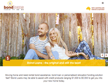 Tablet Screenshot of bond-loans.com.au